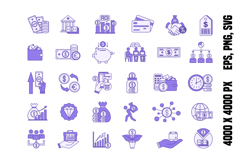 Colored Dollar Icons Product Image 1