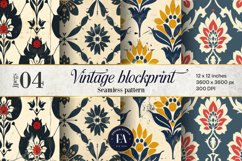 Indian block print Digital paper, Indian Malabar pattern Product Image 1