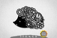 Floral Hedgehog Papercut Product Image 1