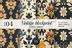 Indian block print Digital paper, Indian Malabar pattern Product Image 1