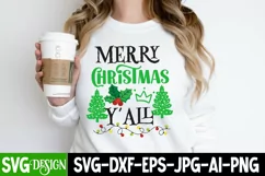Merry Christmas Y'all SVG Design ,Merry Christmas SVG Product Image 2