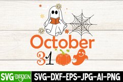 October 31 SVG Cut File , October 31 SVG T-Shirt Design Product Image 3