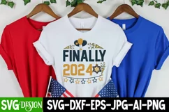 Finally 2024 SVG Design , Happy New Year 2024 SVG Cut File Product Image 4