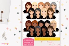 Girl clipart avatar, female logo, social brand LVB55 Hana Product Image 2