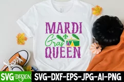 Mardi Gras Queen SVG Cut File,Mardi gras SVG Quotes Product Image 1