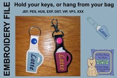 ITH Latte Drink Key Fob - Embroidery Design Product Image 1