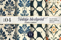 Indian block print Digital paper, Indian Malabar pattern Product Image 1