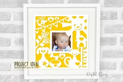 Cat and Dog frame paper cut design SVG / DXF / EPS / PNG Product Image 2