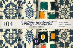 Indian block print Digital paper, Indian Malabar pattern Product Image 1
