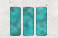 Aqua Metallic Foil Tumbler Wrap Sublimation Product Image 1