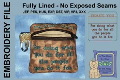 Thank You Zipper Bag / Fully Lined, 4X4 HOOP Product Image 2