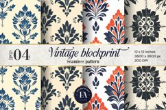 Indian block print Digital paper, Indian Malabar pattern Product Image 1