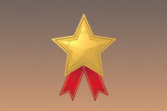 Star Shaped Medal Background Product Image 1