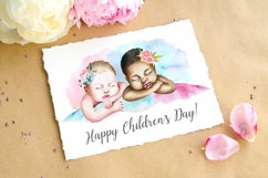 Mother and newborn baby clipart,Watercolor cute baby clipart Product Image 5