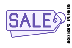 Colored Sale Icon Product Image 1