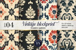Indian block print Digital paper, Indian Malabar pattern Product Image 1
