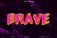 Bold and vibrant Brave text design on a dark marble Product Image 1