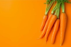 Fresh carrots on orange background Product Image 1