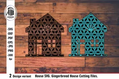 House svg. Christmas House silhouette Cutting Files. Product Image 1