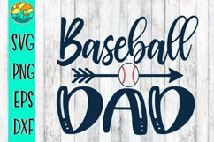 Baseball Dad - Arrow - SVG - DXF - EPS - PNG Product Image 1