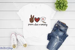 Peace Love Nursing PNG | Sublimation Png Product Image 2
