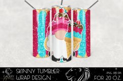 Gnome Ice Cream Tumbler Sublimation, Tumbler Design PNG Product Image 1