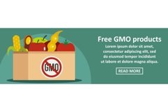 Free GMO products banner horizontal concept Product Image 1