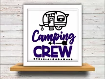 Camping svg SVG DXF JPEG Silhouette Cameo Cricut Camper svg iron on Camping crew svg  Group camping shirts Product Image 2
