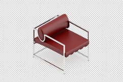 Isometric Arm Chair 3D isolated render Product Image 1