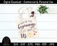 And In The Beginning It Was Us - Wedding SVG, Husband Wife Product Image 3
