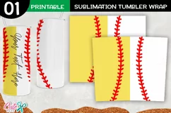 Baseball and softball 20 Oz. Skinny Tumbler Product Image 2
