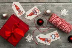 Christmas Gnome Family. Christmas Gnomes. Watercolor clipart Product Image 5