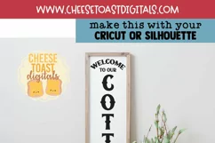 Home Vertical Porch Sign SVG | Welcome To Our Cottage Product Image 2