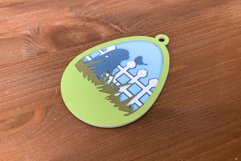 Easter SVG Ornament | Easter Bunny 3D Layered Design Product Image 8