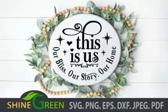 This is Us SVG - Family Round Home Sign SVG Cut File Product Image 2