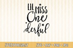 Lil miss One derful SVG cut file Product Image 1