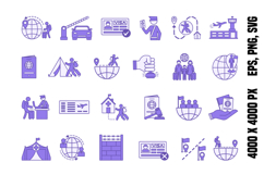Colored Migration Icons Product Image 1