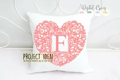 Letter F paper cut design. SVG / DXF / EPS / PNG files Product Image 3