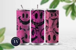 Neon Pink Smiley Face Digital Paper |Street graffiti Pattern Product Image 2