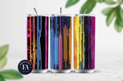 Neon Crayon Drip Texture | Bright Dripping Crayon Pattern Product Image 2