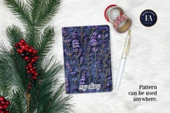 Embroidered Denim Digital Paper| Floral Denim Pattern Product Image 4