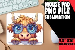 Peekaboo Cow Mouse Pad Farm Animal Sublimation Product Image 1