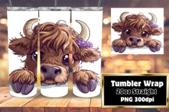 Farmyard Friend Tumbler Wrap - Cute Peekaboo Cow Product Image 1