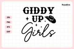 Cowgirl Bachelorette Party Saying SVG | Giddy Up Girls Product Image 3