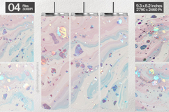 Pastel Glitter Tumbler Wrap| Tumbler Sublimation Product Image 1