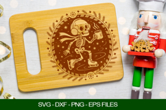 Christmas Skeleton Cutting Board SVG Product Image 1