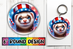 Radiant Ornaments Round Design, USA Animals Product Image 1