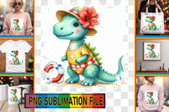 Playful TSHIRT Art Ideas PNG, Dino Product Image 1