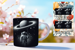 Charming 11oz Mug Wrap Png Design , Astronaut Product Image 1