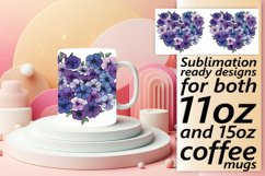 Sublimation Mug Wrap Spring Heart Pattern Product Image 1